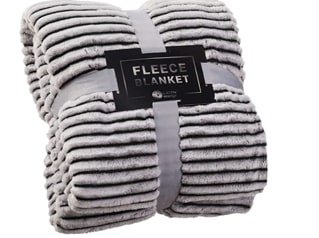 Solid Plush Ribbed Blanket - Ultra Soft and Smooth - Spirit Linen