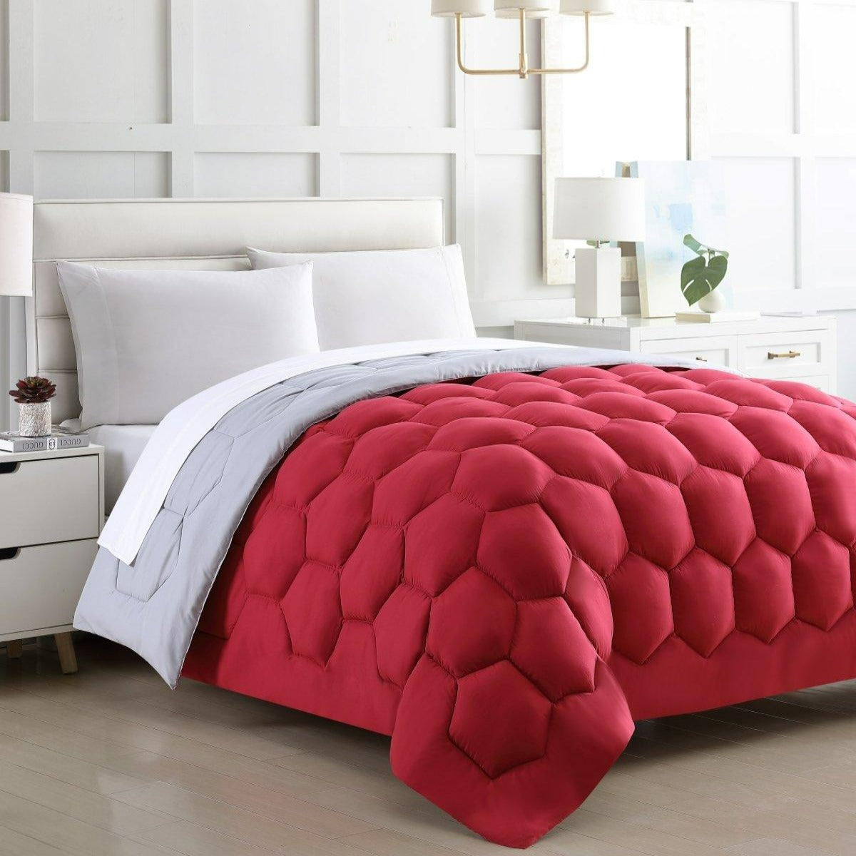 Ultra Plush Microfiber Honeycomb 1pc Comforter - Spirit Linen