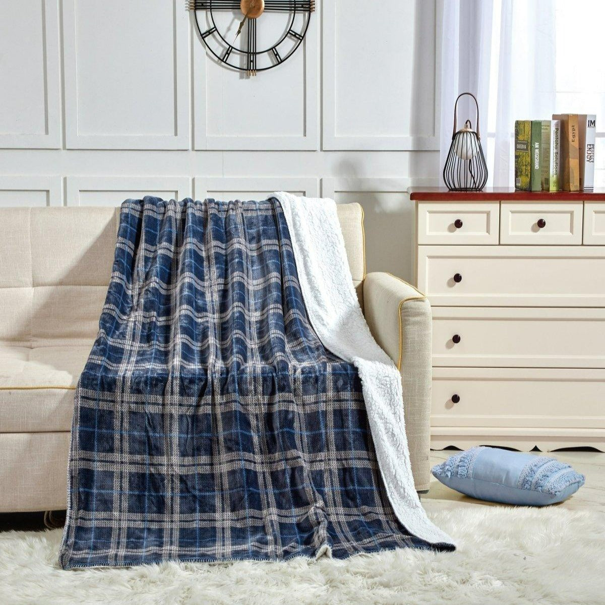 Ultra Soft Oversized Plush Altitude Throw Blanket - Stylish Home Décor for Bed or Couch - Spirit Linen