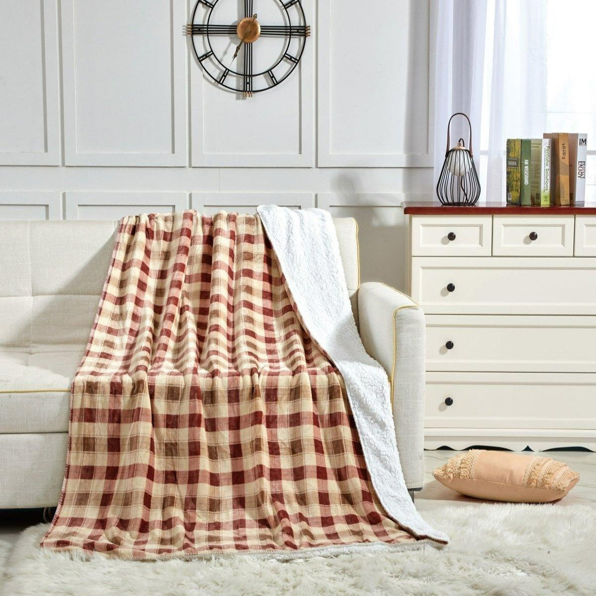 Ultra Soft Oversized Plush Altitude Throw Blanket - Stylish Home Décor for Bed or Couch - Spirit Linen