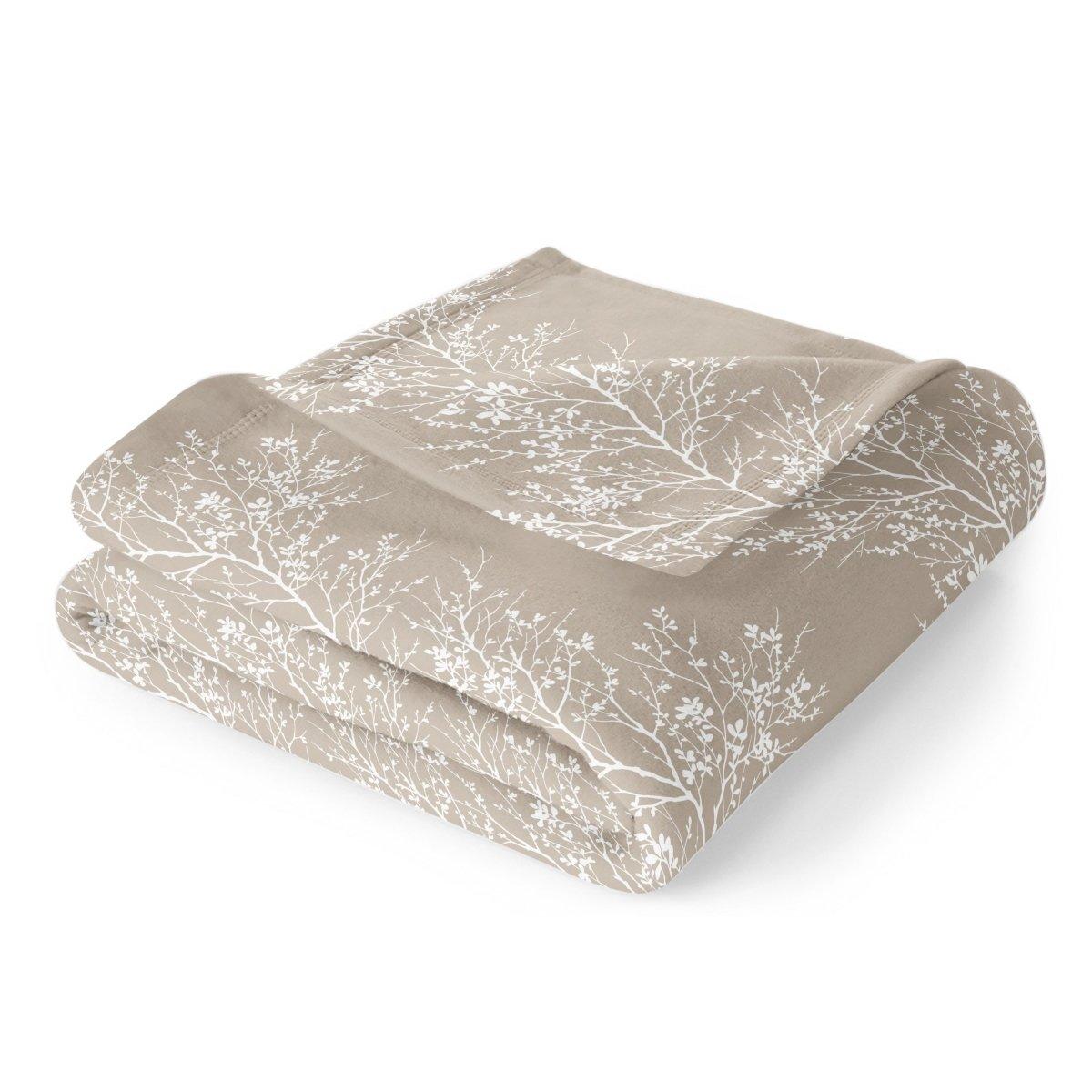 Ultra Soft Oversized Plush Foliage Throw Blanket - Stylish Home Décor for Bed or Couch - Spirit Linen