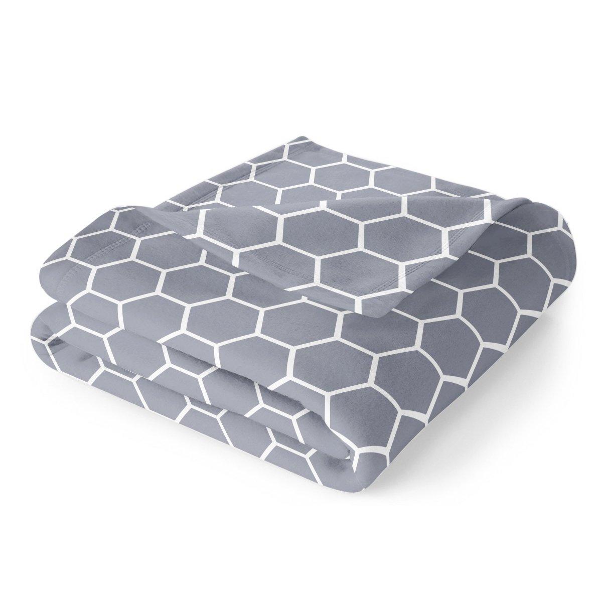 Ultra Soft Oversized Plush Honeycomb Throw Blanket - Stylish Home Décor for Bed or Couch - Spirit Linen