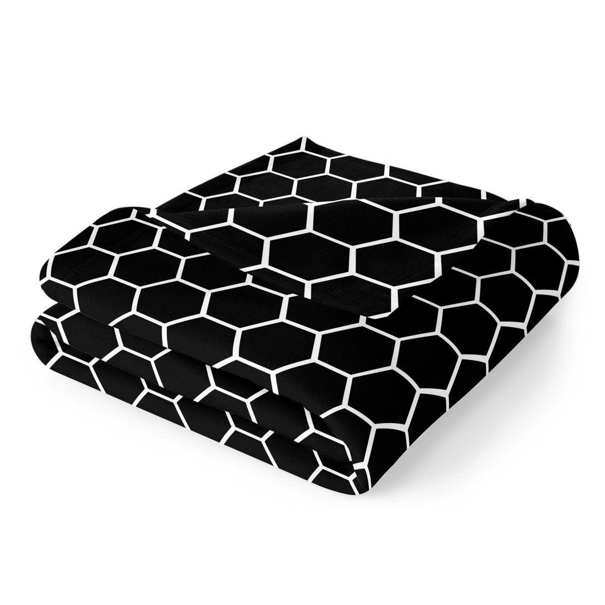 Ultra Soft Oversized Plush Honeycomb Throw Blanket - Stylish Home Décor for Bed or Couch - Spirit Linen