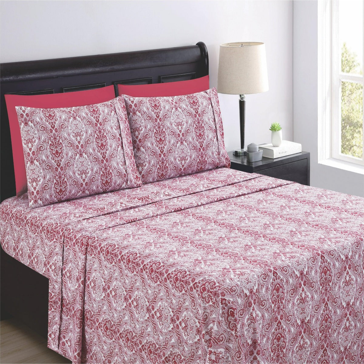 6PC Bed Sheets Set Paisley Sweet Dream Ultra Soft Microfiber - Spirit Linen