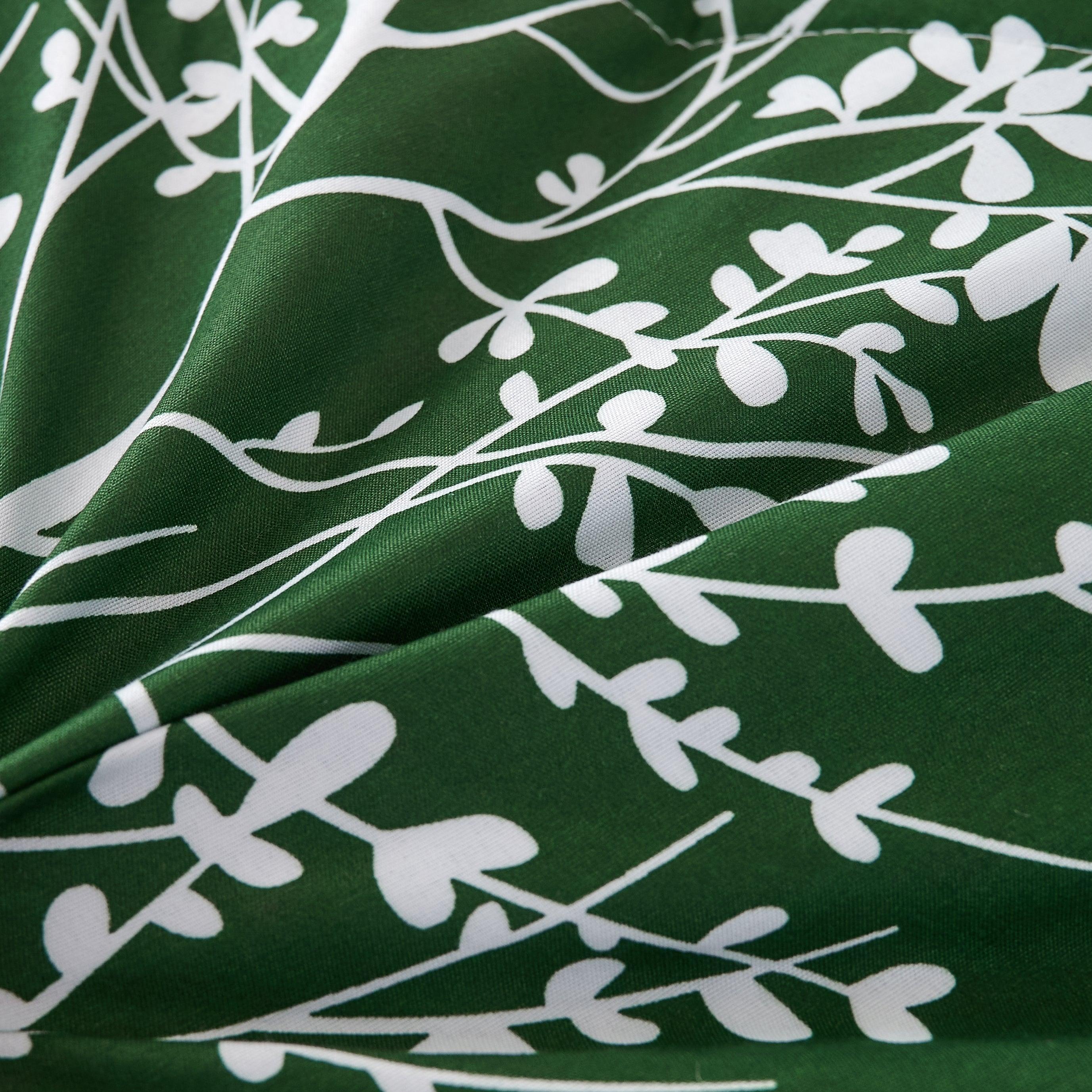 Foliage Reversible Comforter Set + Two Free Sham Pillows - Spirit Linen - Hunter