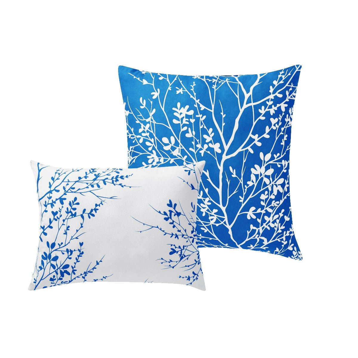 Foliage Reversible Comforter Set + Two Free Sham Pillows - Spirit Linen - Light Blue