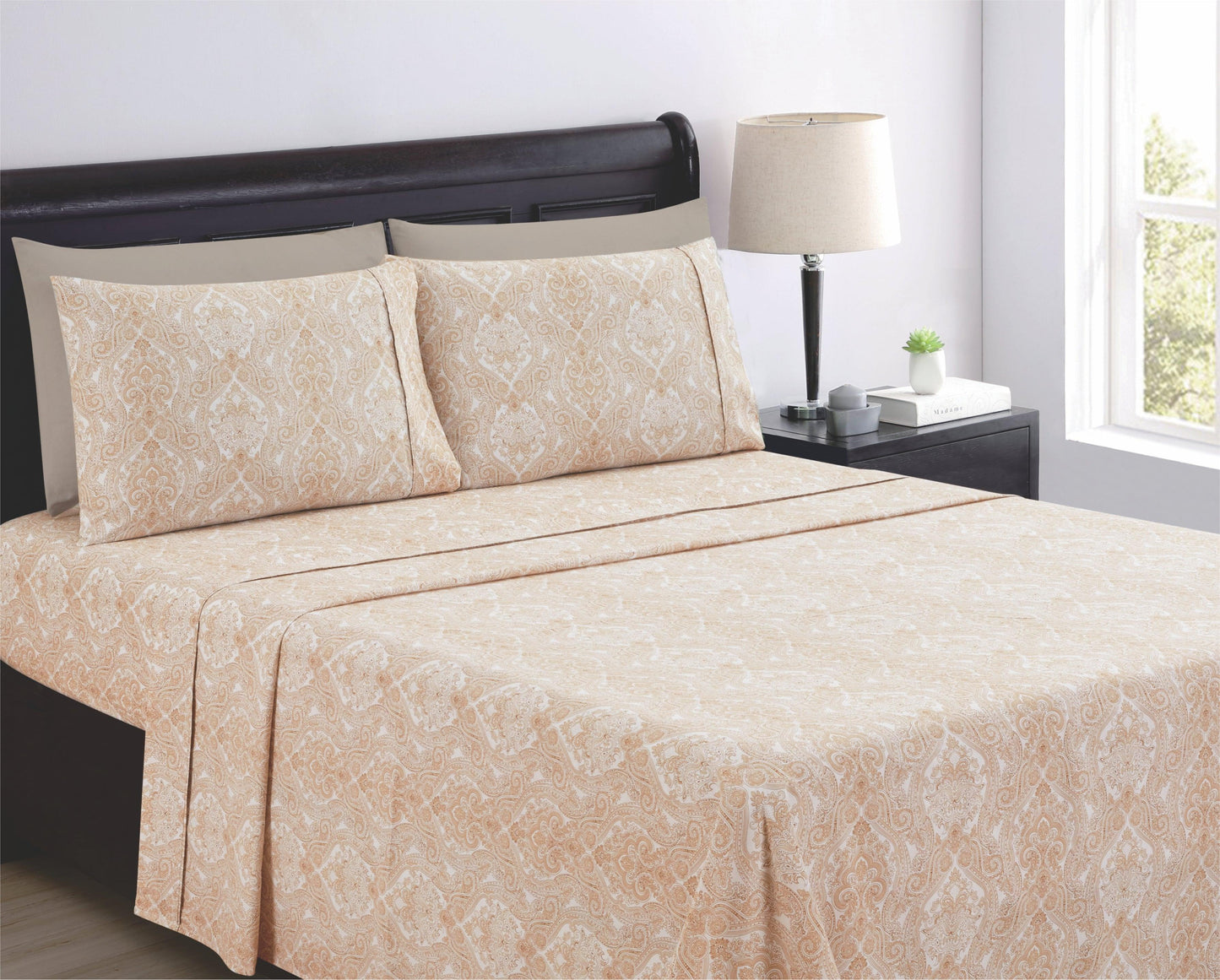 6PC Bed Sheets Set Paisley Sweet Dream Ultra Soft Microfiber