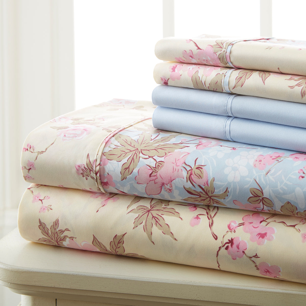 6PC Microfiber Traditional Sheet Set