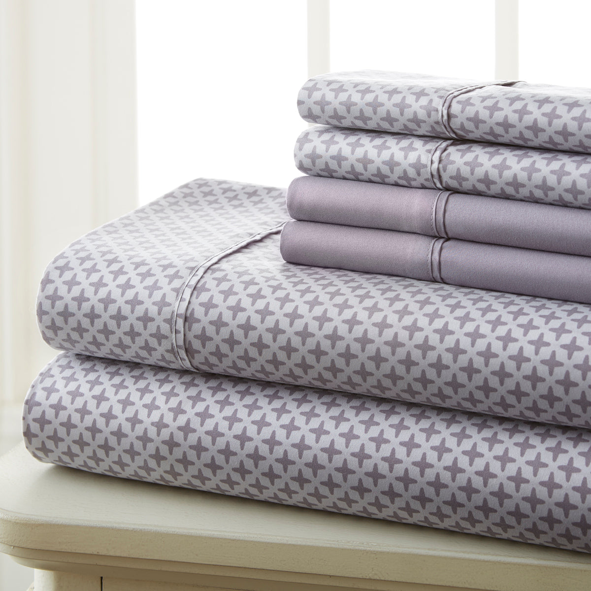 6PC Microfiber Traditional Sheet Set