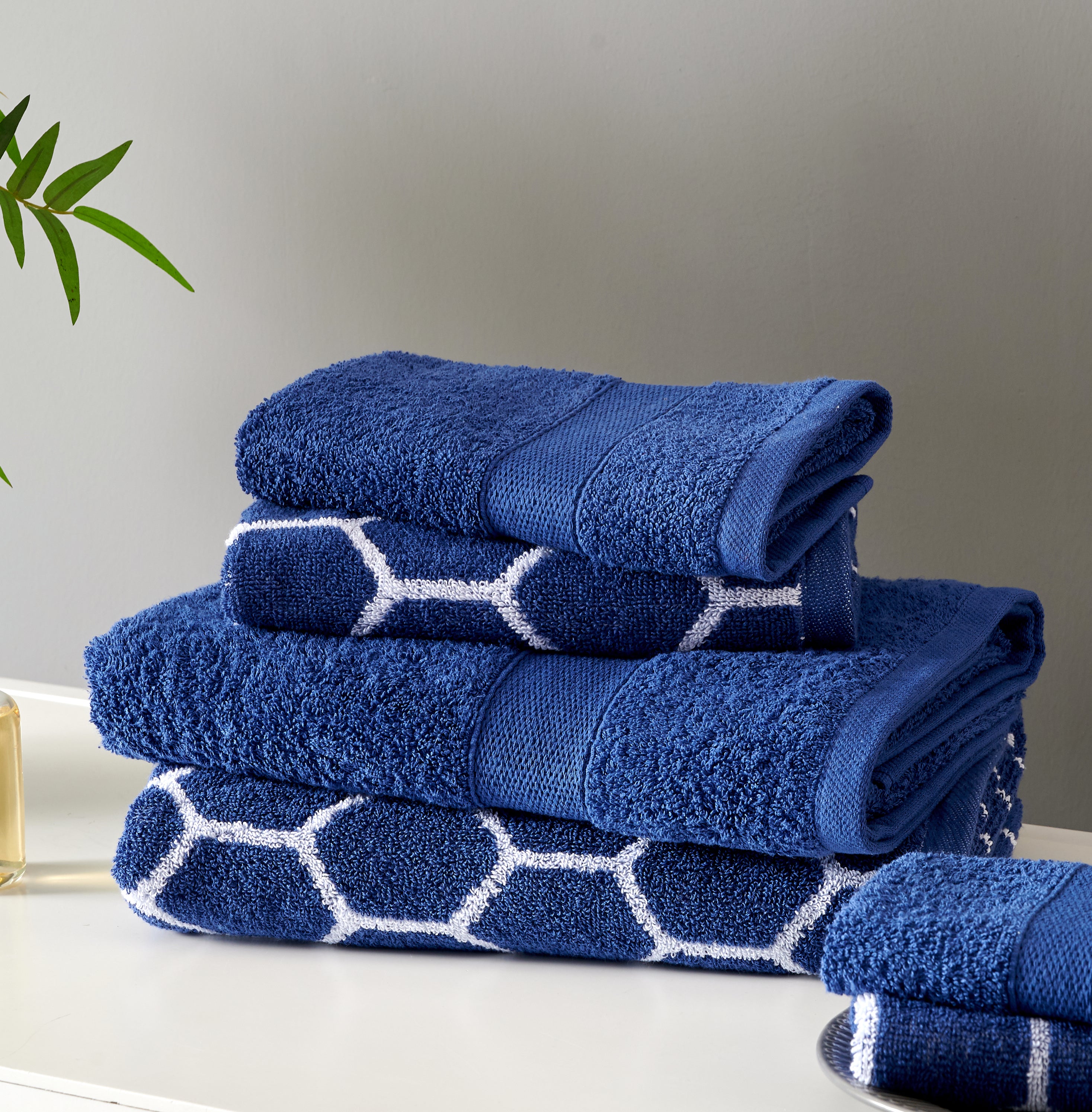 100% Cotton Honeycomb 6Pc Bath Towel Set