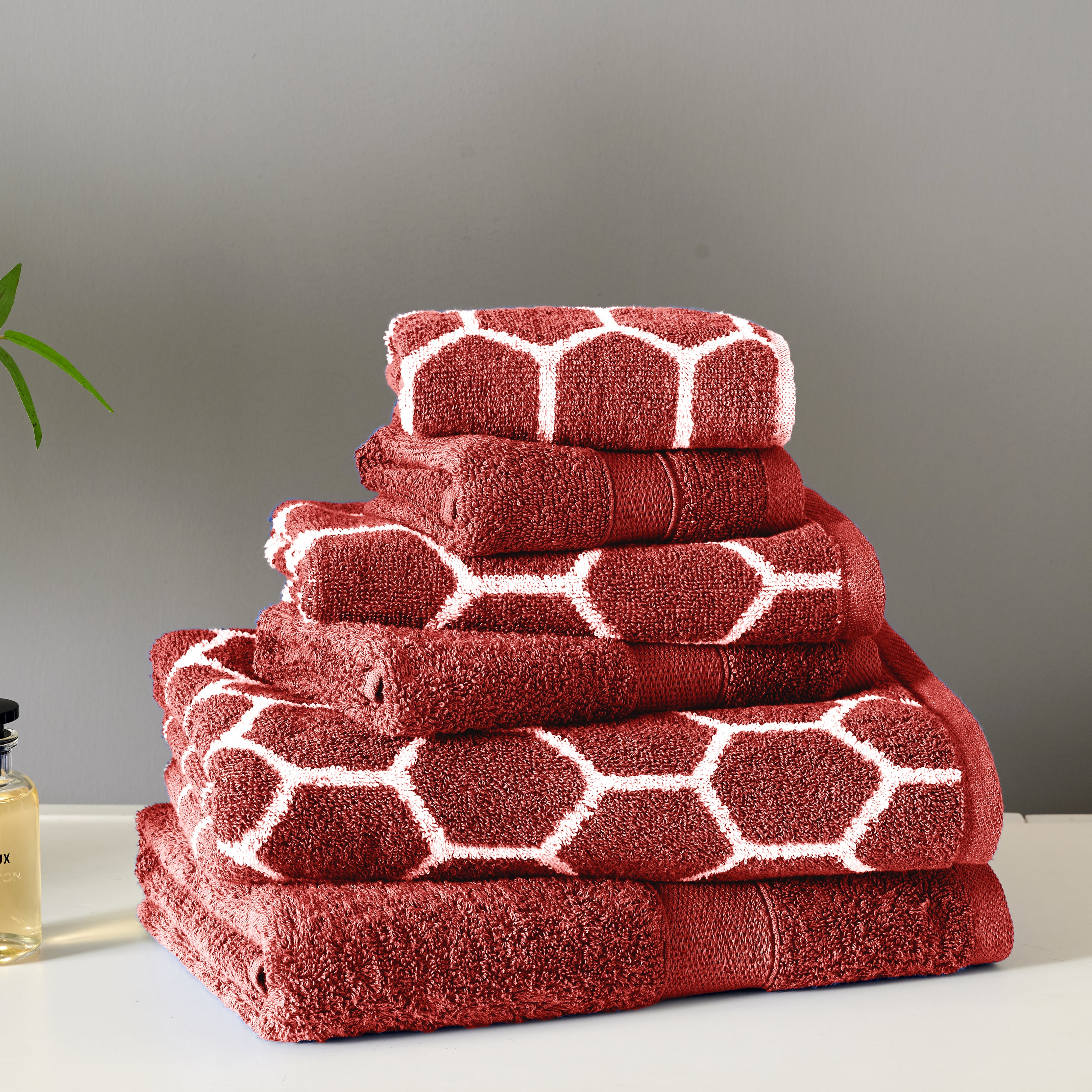 100% Cotton Honeycomb 6Pc Bath Towel Set
