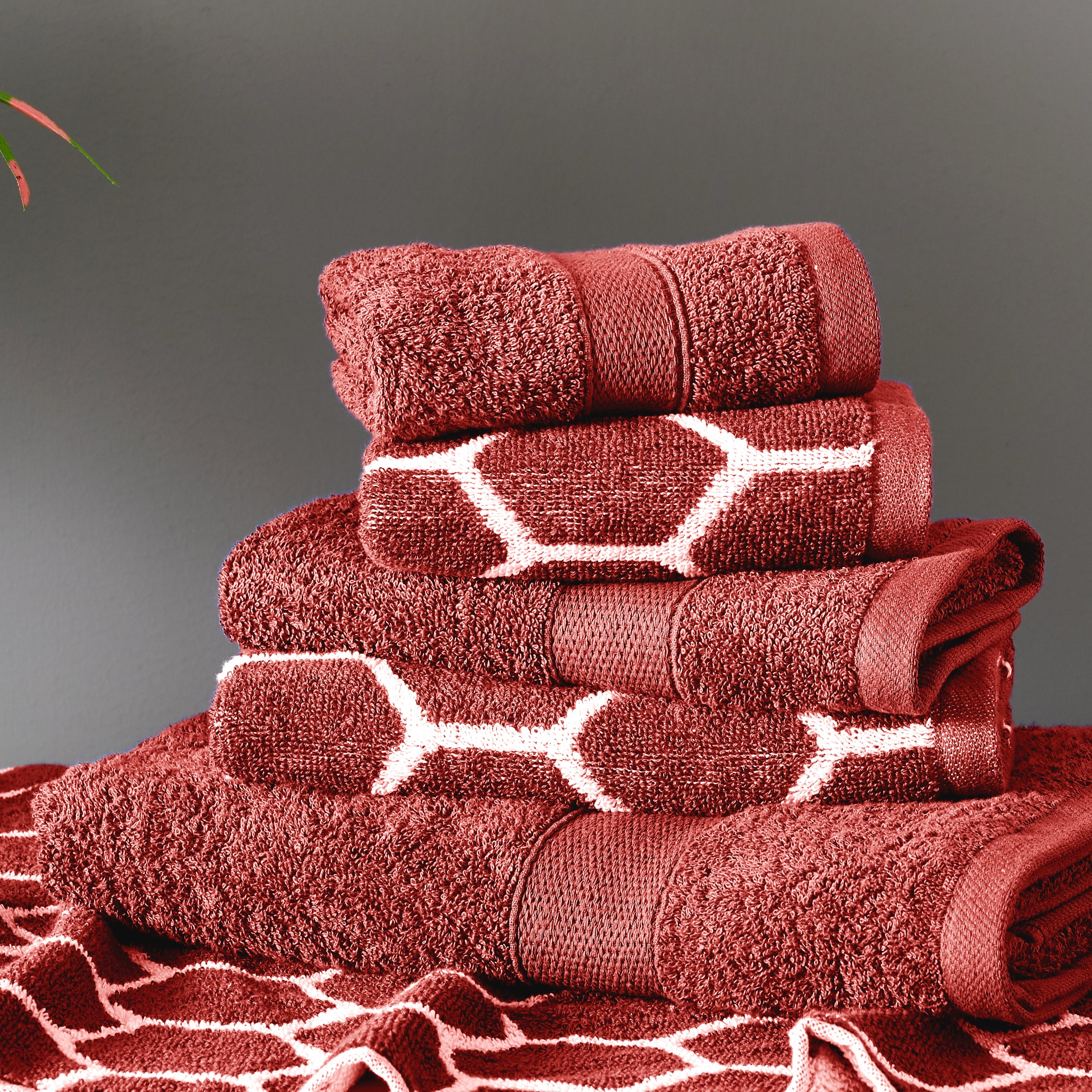 100% Cotton Honeycomb 6Pc Bath Towel Set