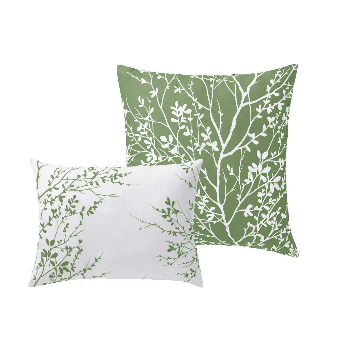 Foliage Reversible Comforter Set + Two Free Sham Pillows - Spirit Linen - Sage