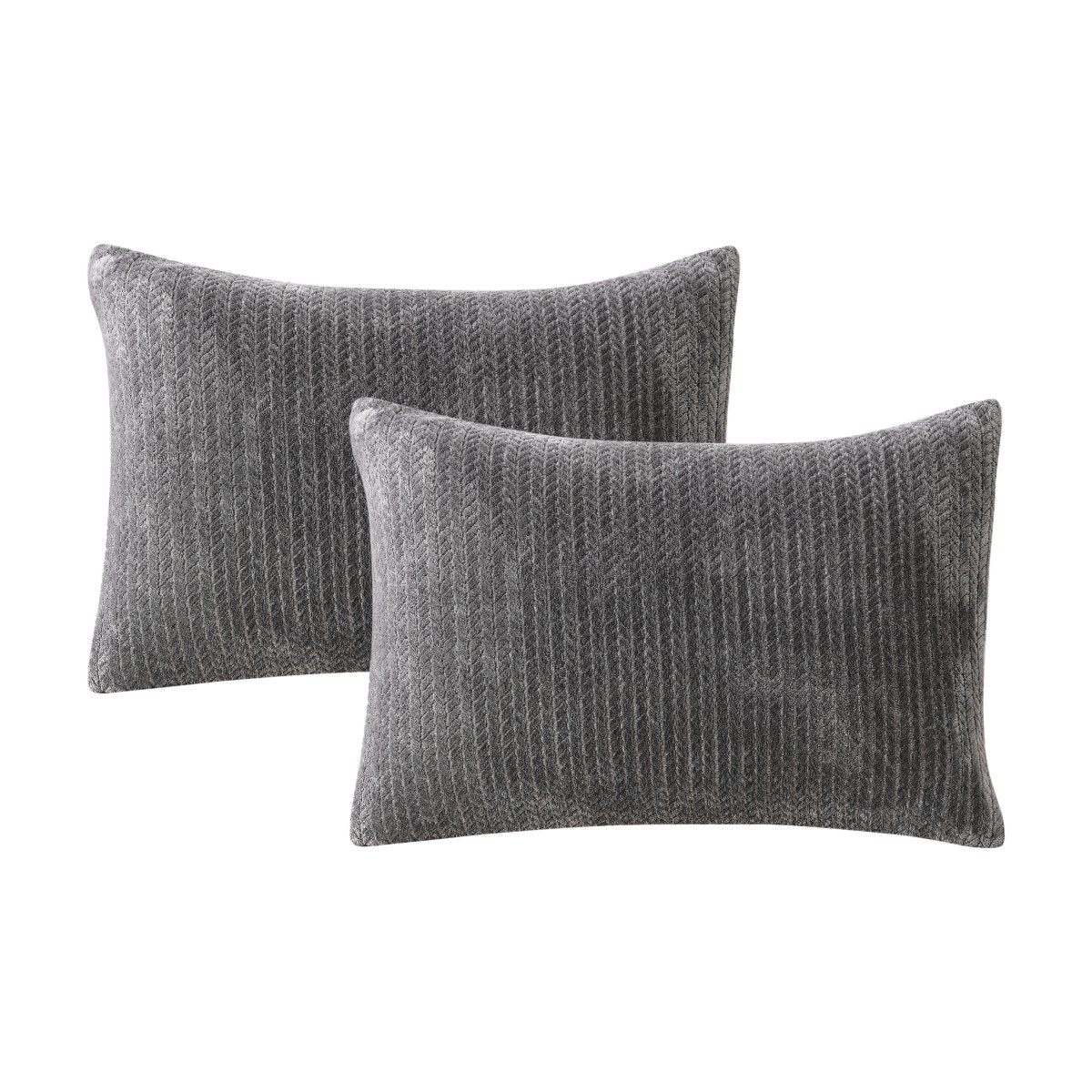 Mountain Ridge Sweater Knit 3 pc Comforter Set | Spirit Linen - Gray