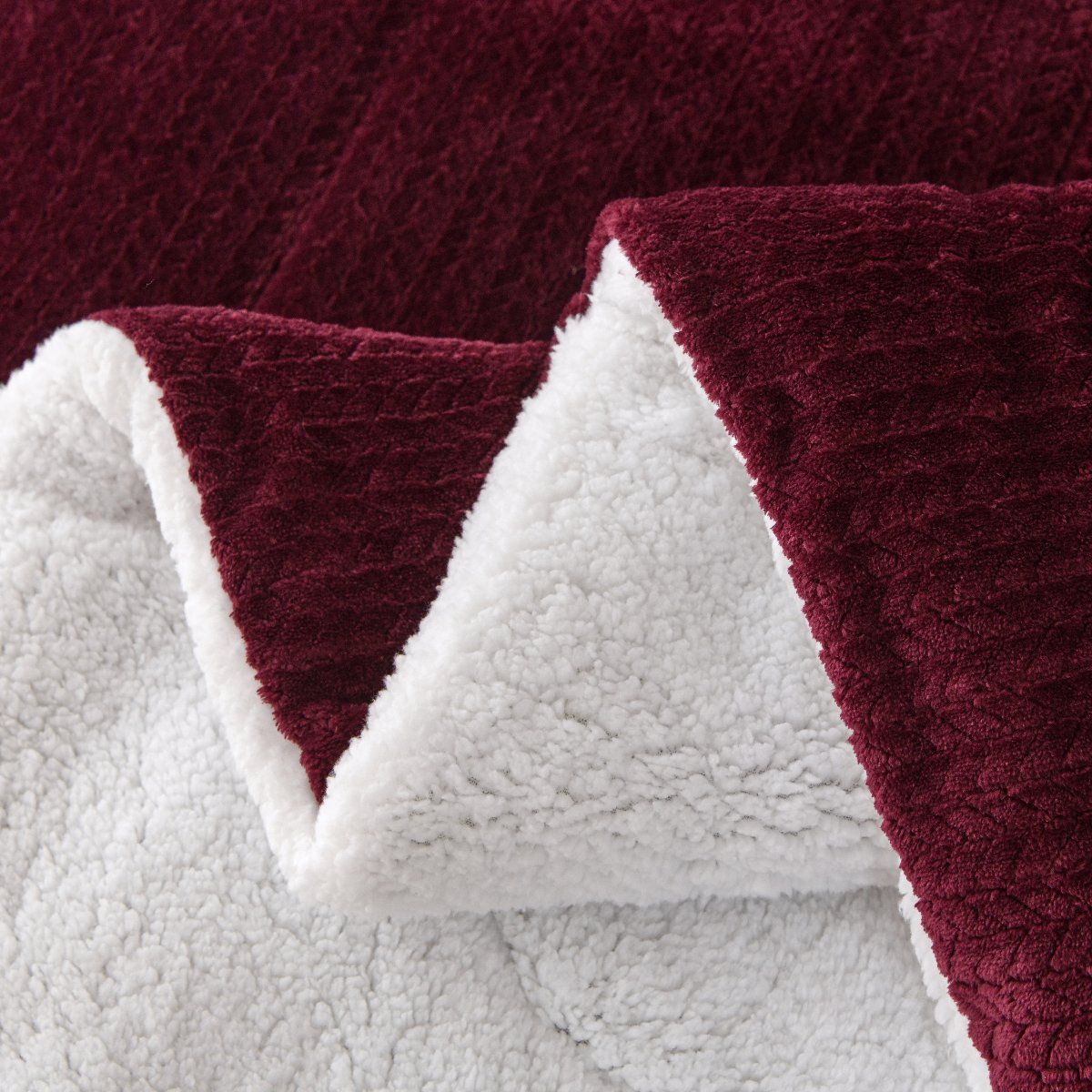 Mountain Ridge Sweater Knit 3 pc Comforter Set | Spirit Linen - Winery Burgundy