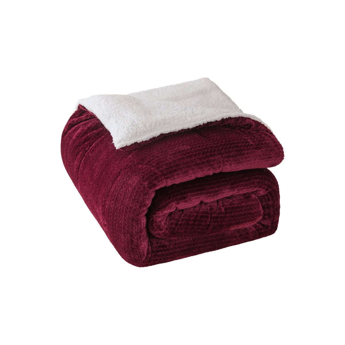 Mountain Ridge Sweater Knit 3 pc Comforter Set | Spirit Linen - Winery Burgundy