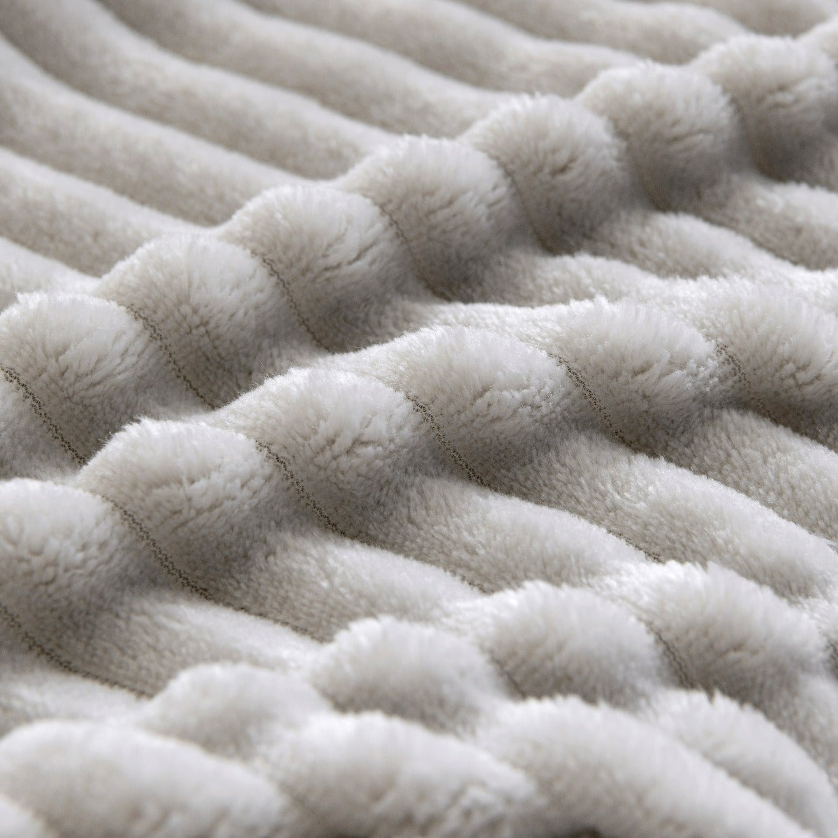 Solid Plush Ribbed Blanket - Ultra Soft and Smooth