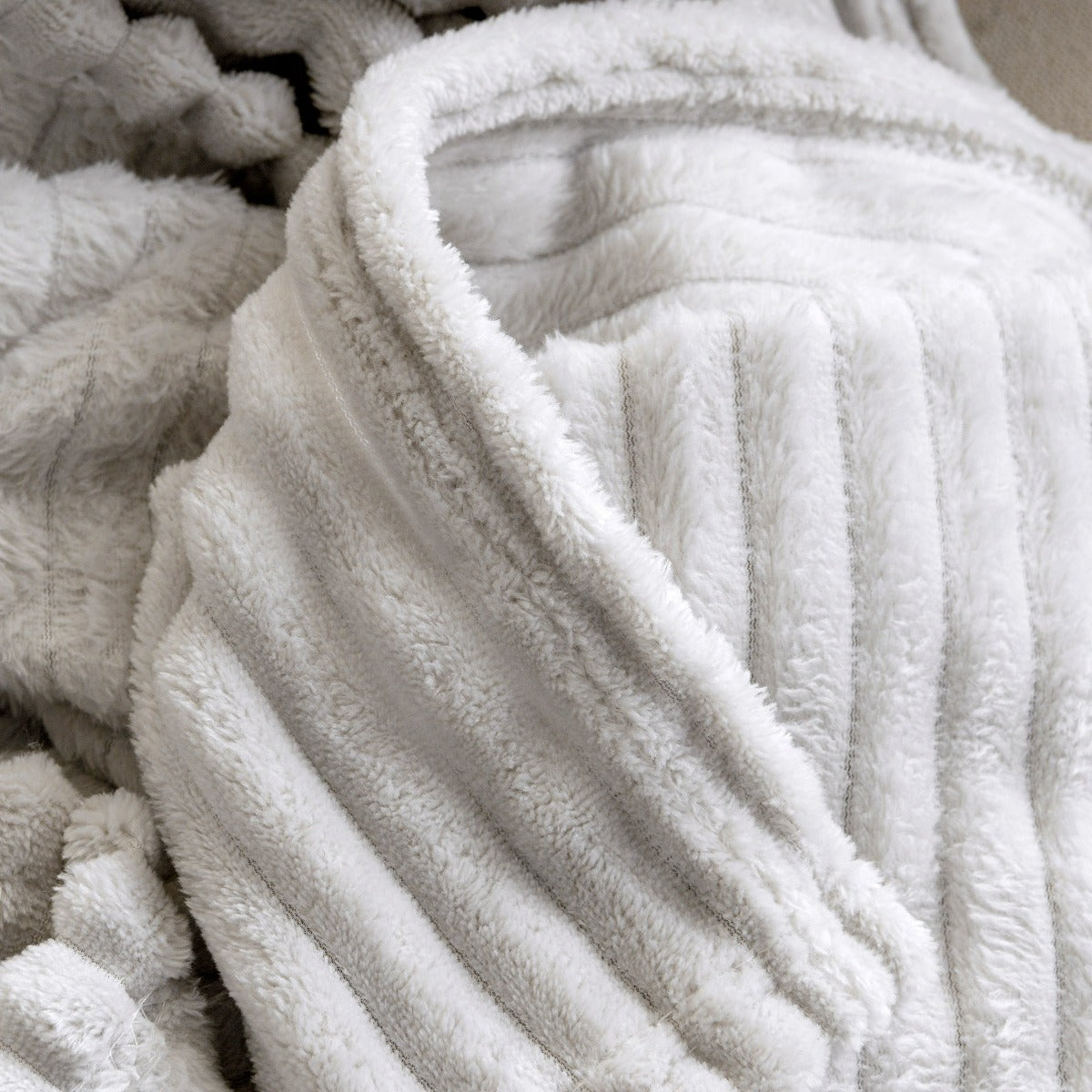 Solid Plush Ribbed Blanket - Ultra Soft and Smooth | Spirit