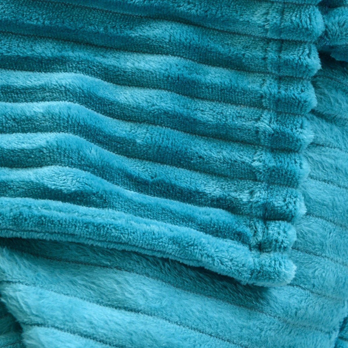 Solid Plush Ribbed Blanket - Ultra Soft and Smooth