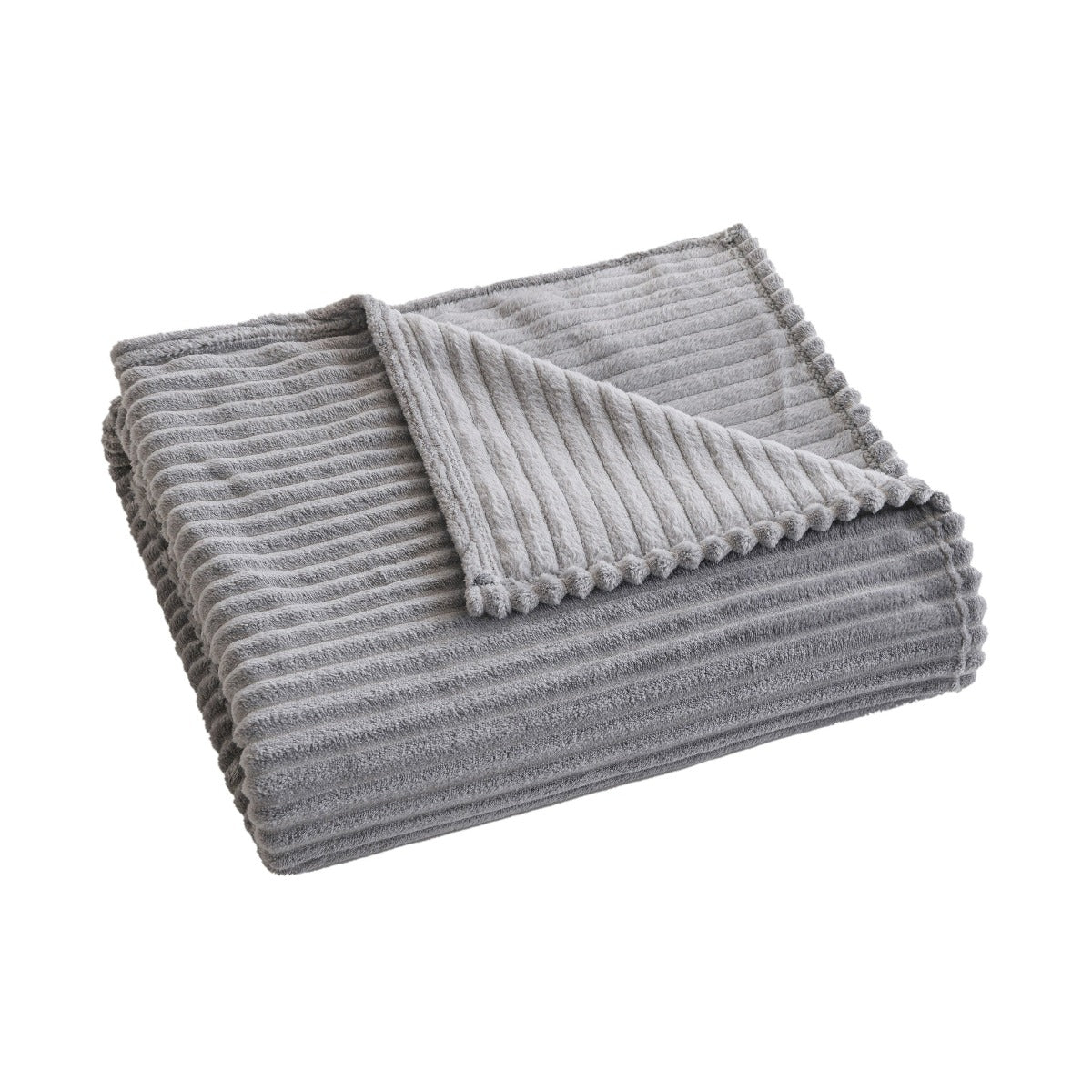 Solid Plush Ribbed Blanket - Ultra Soft and Smooth