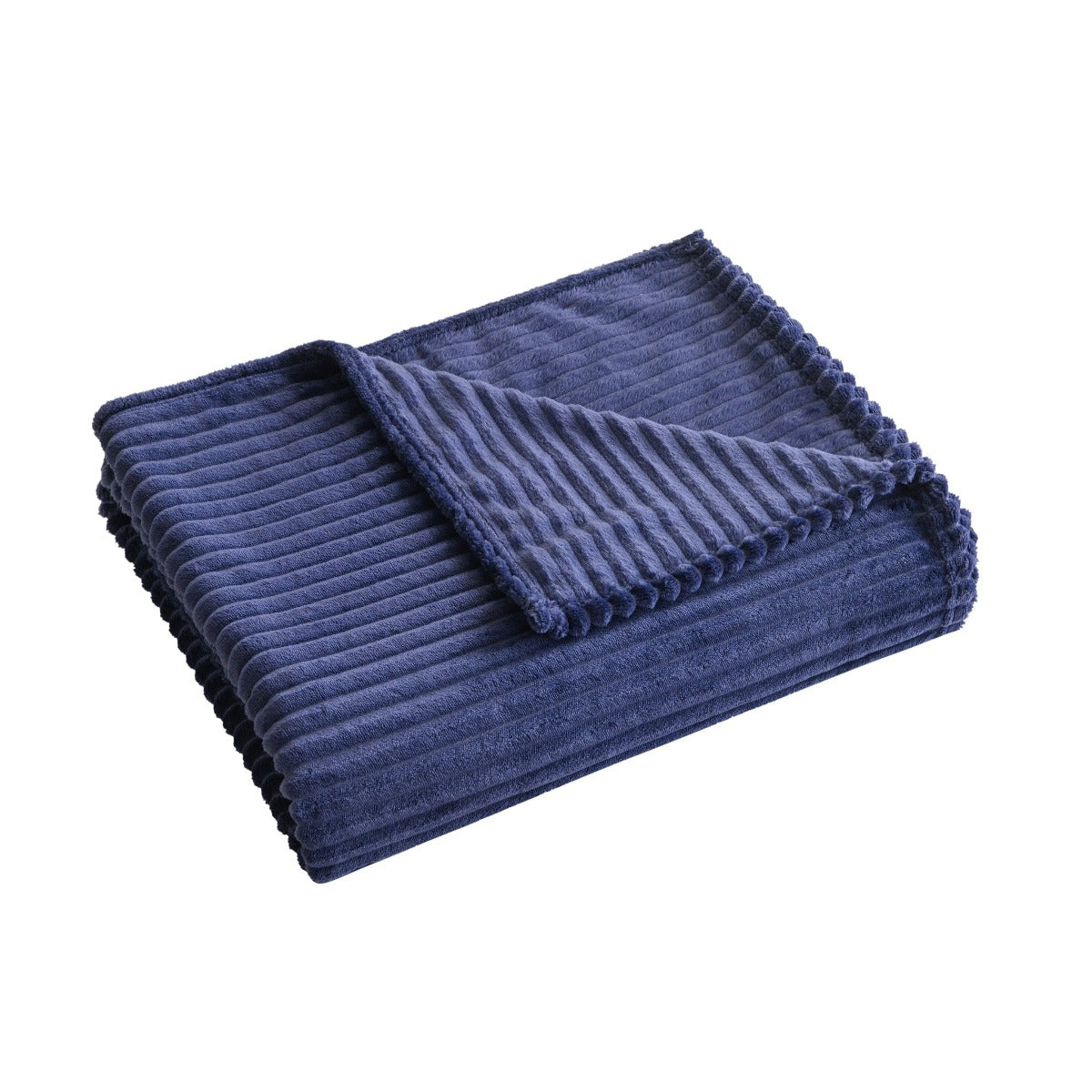 Solid Plush Ribbed Blanket - Ultra Soft and Smooth