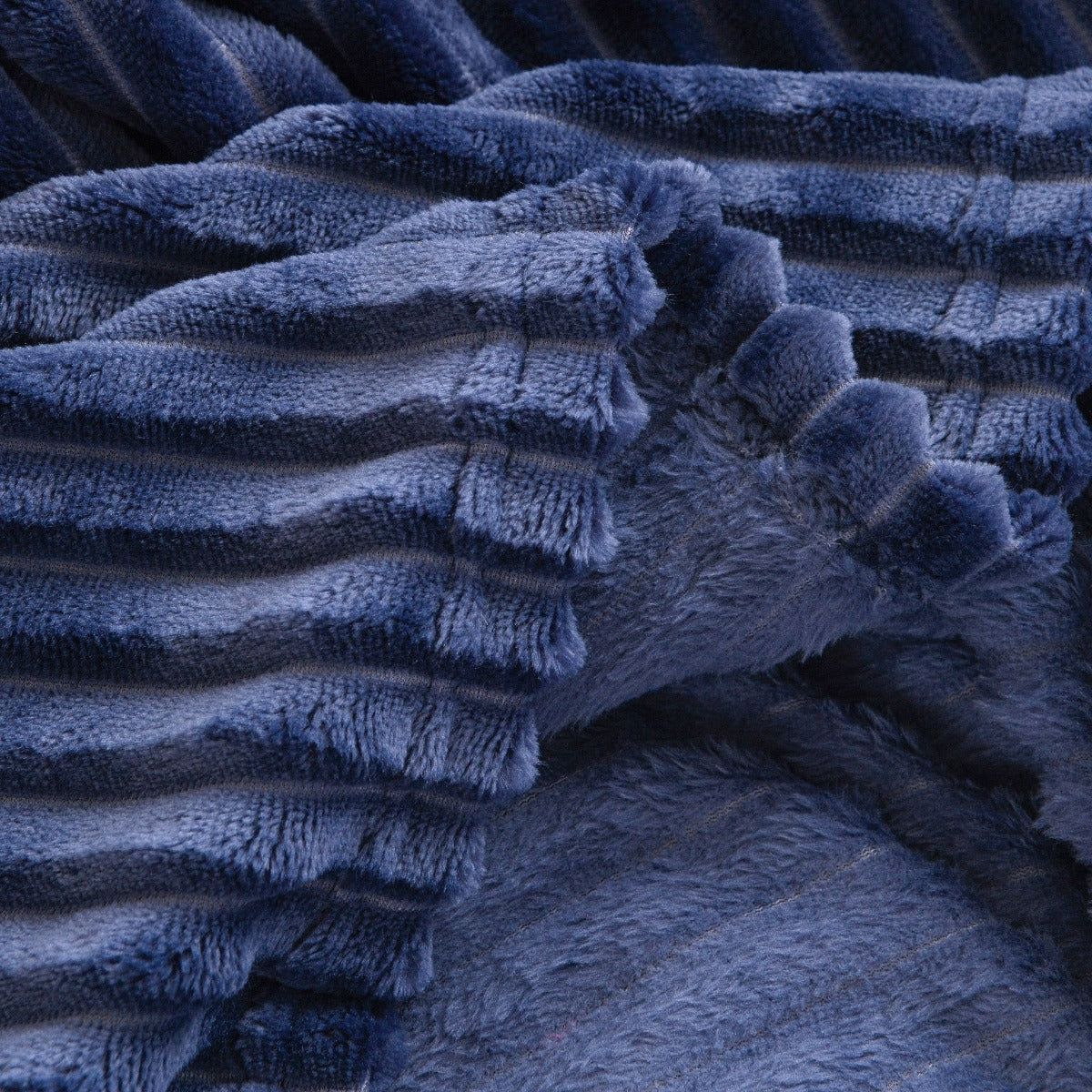 Solid Plush Ribbed Blanket - Ultra Soft and Smooth