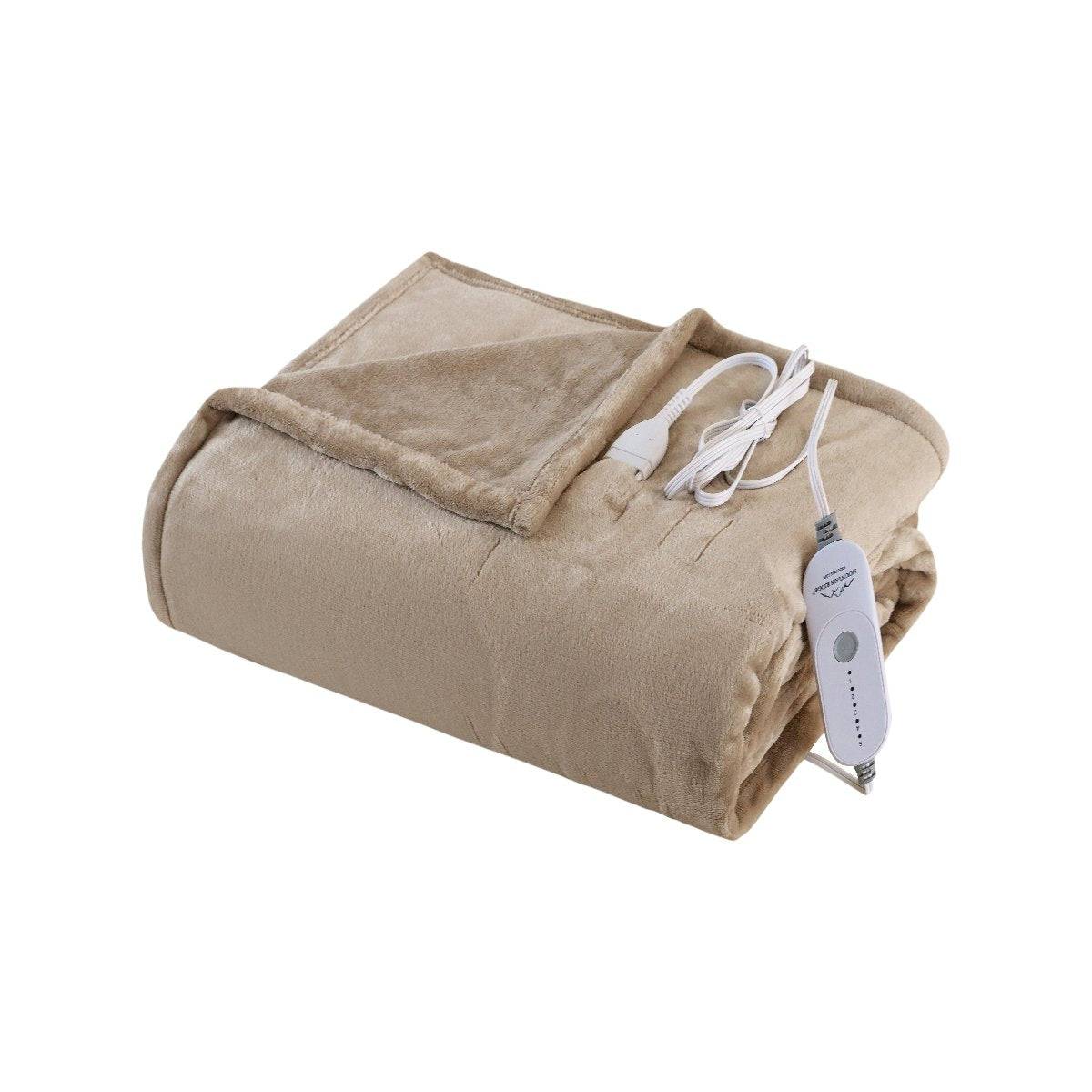 Microplush Heated Blanket | Spirit Linen - Oxford Tan