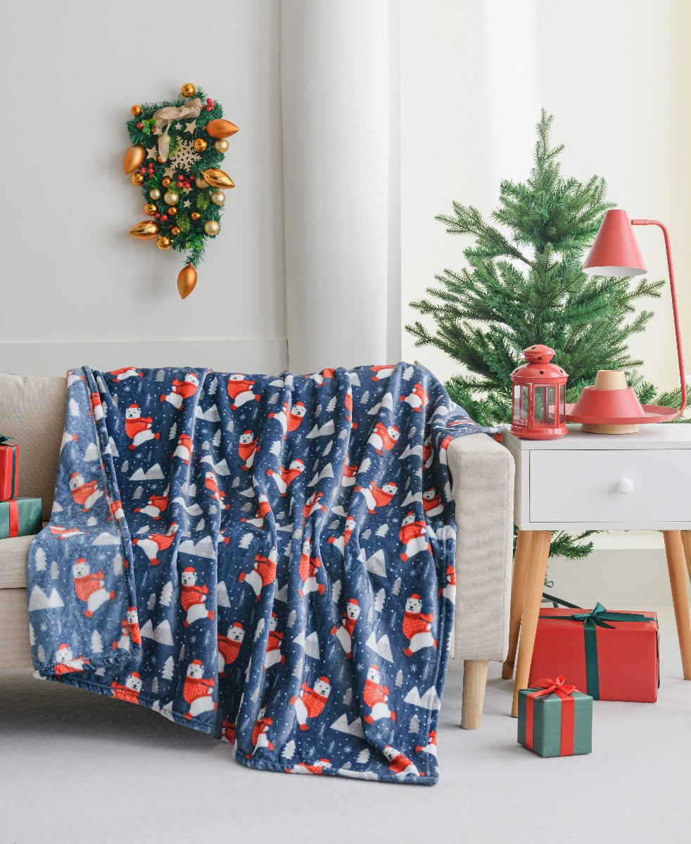 Plush discount holiday throws