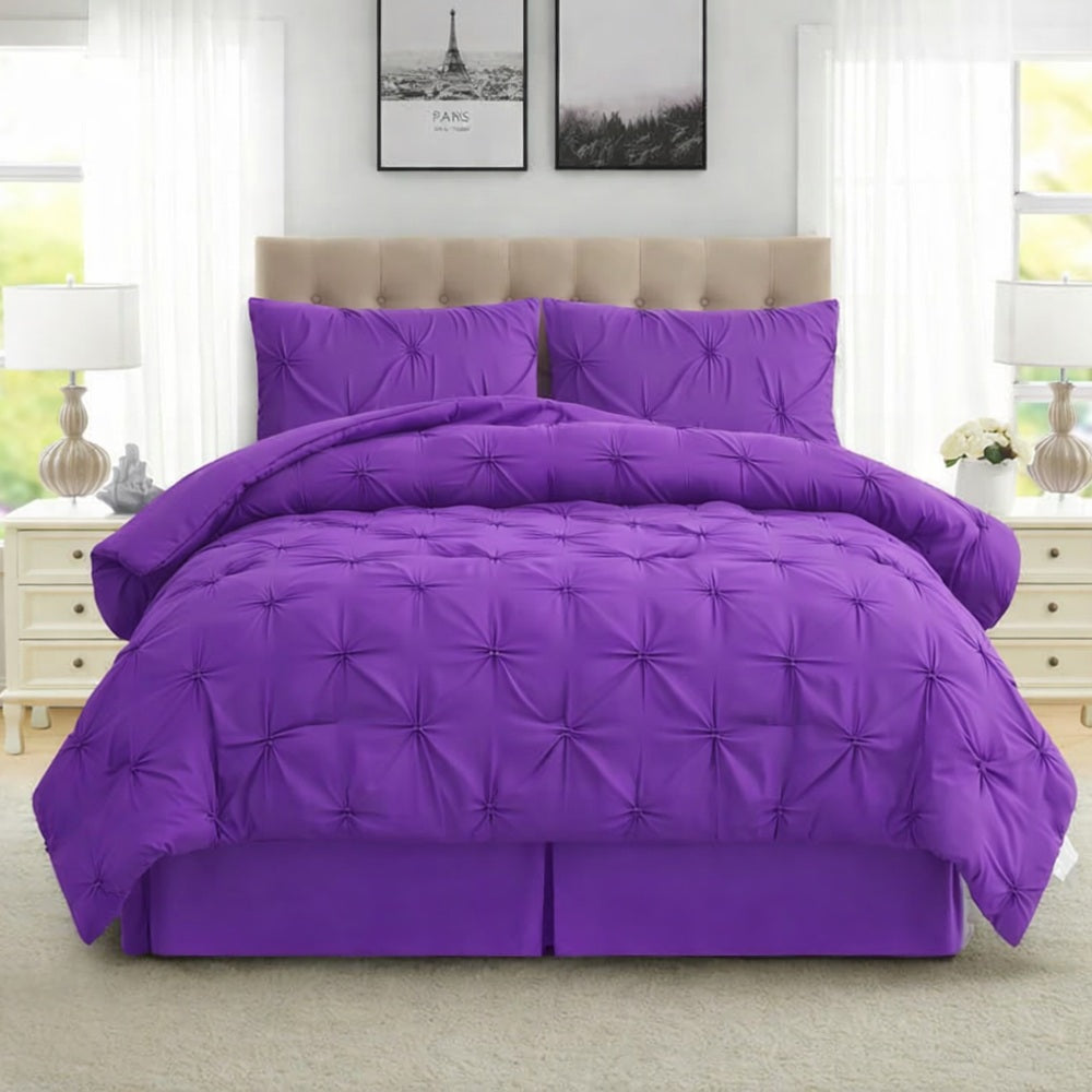 4-piece Pintuck Comforter Set