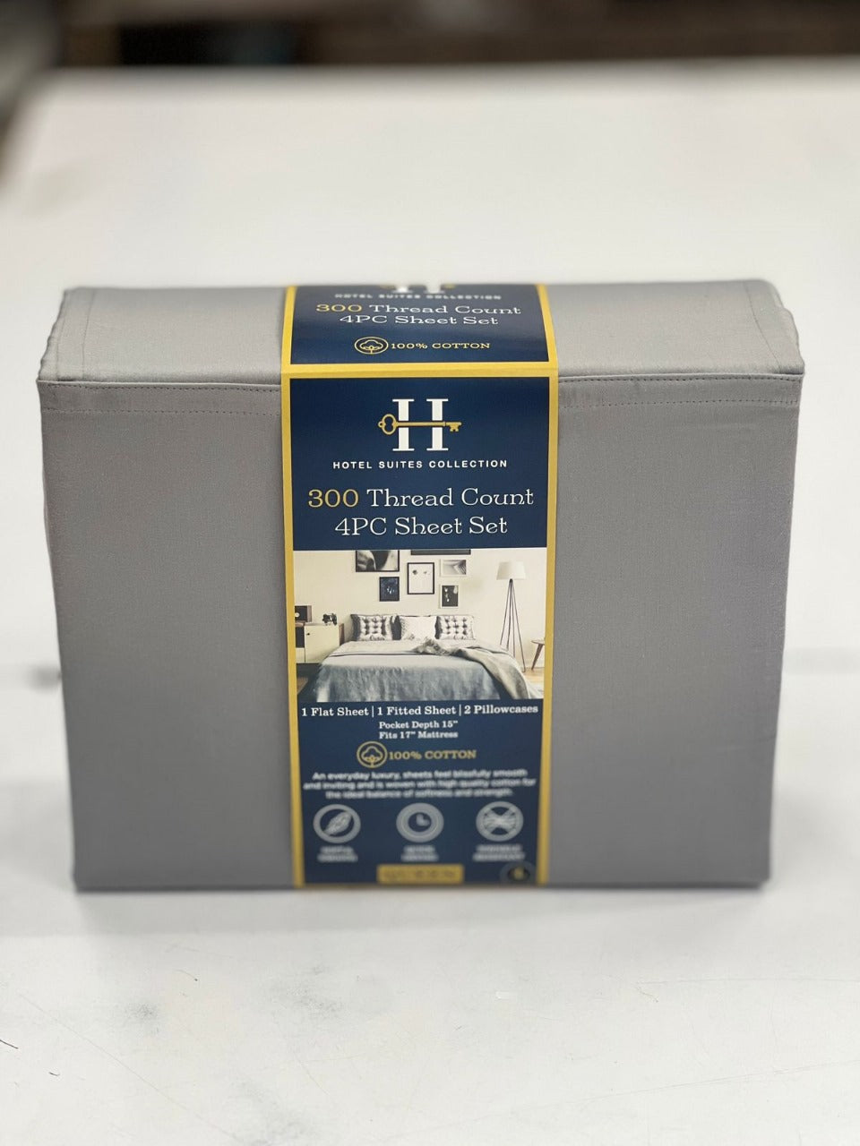 300TC Cotton 4PC Sheet Set
