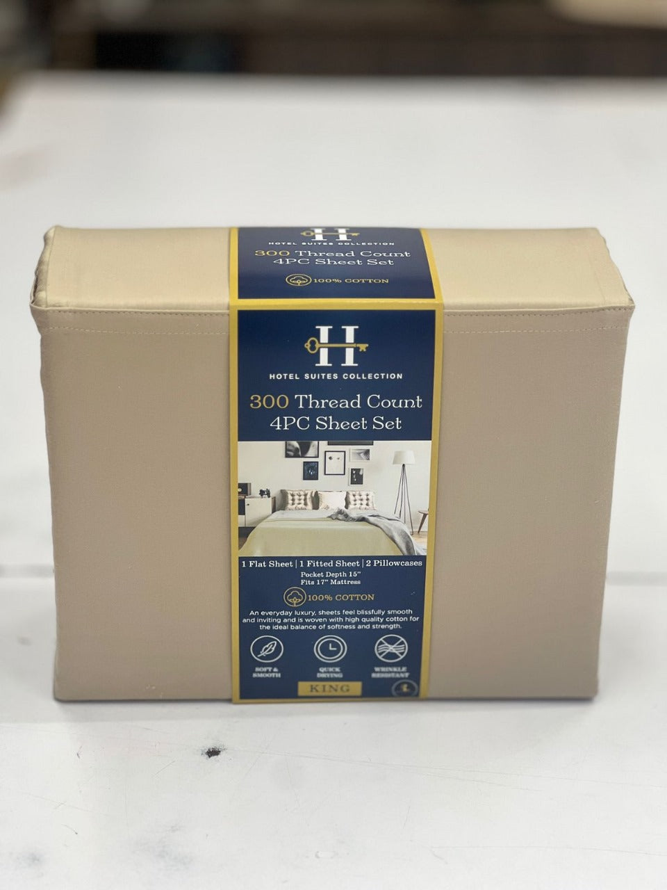 300TC Cotton 4PC Sheet Set