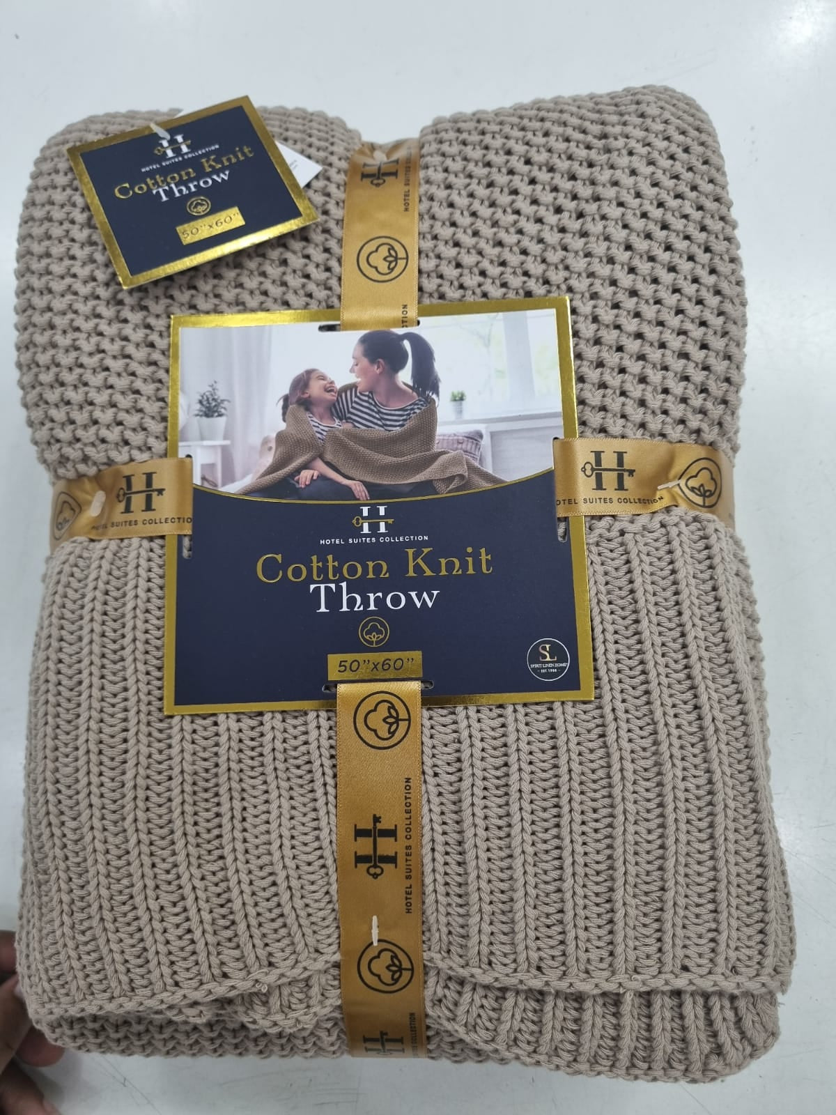 50x60 Cotton Knit Throw