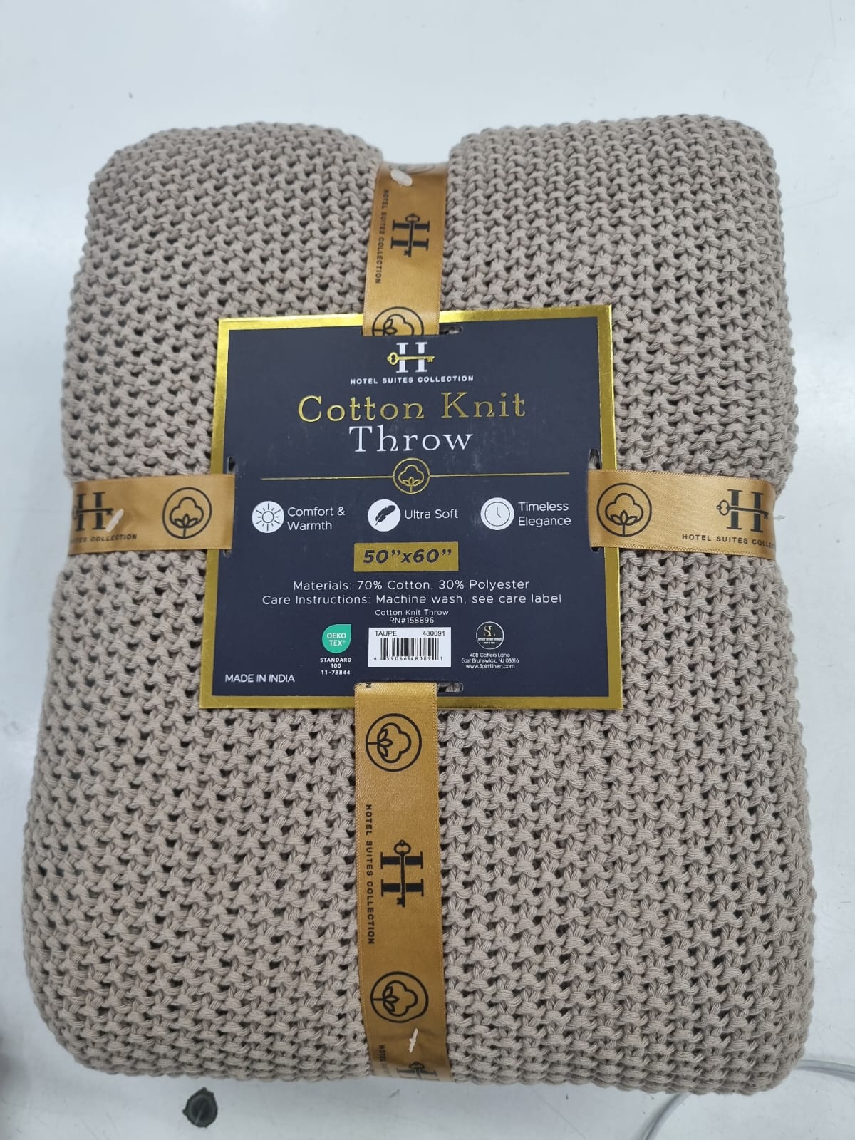 50x60 Cotton Knit Throw