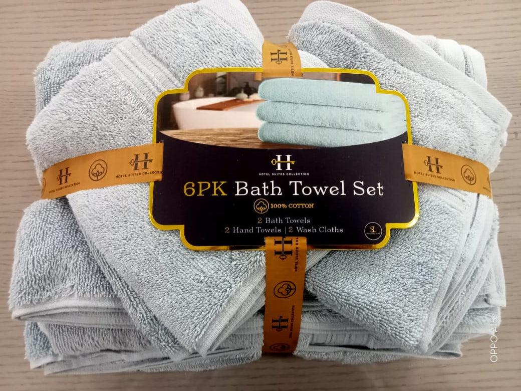 6PK Bath Towel Set