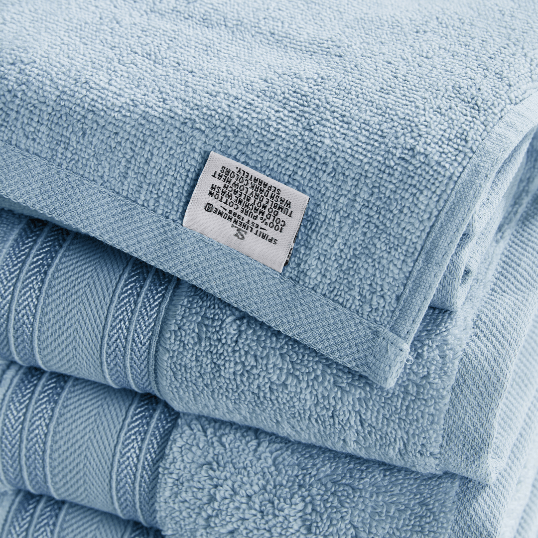 18pc Cotton Bath Towels Set | Spirit Linen - Baby Blue