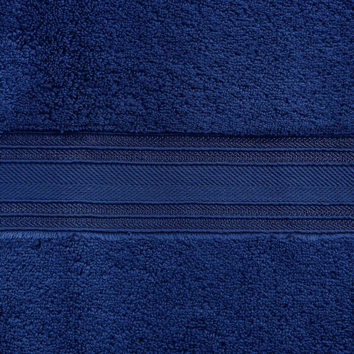 4 Piece Soft Cotton Bath Towel Set 100% Cotton | Spirit Linen - Navy Blue