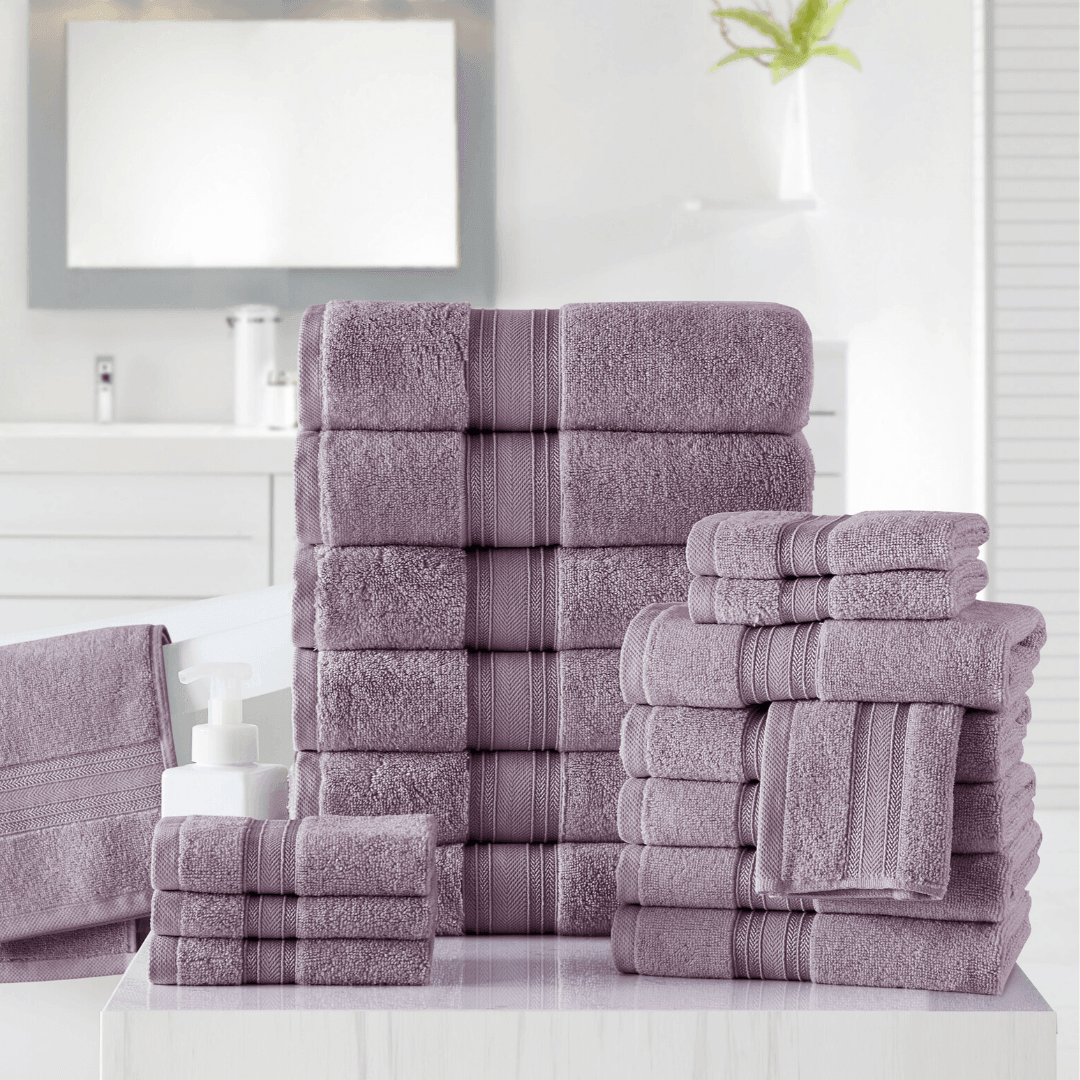 18pc Cotton Bath Towels Set | Spirit Linen - Nirvana