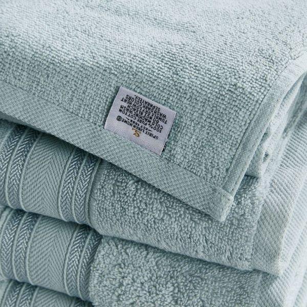 4 Piece Cotton Bath Towels Set | Spirit Linen -  Surf Spray