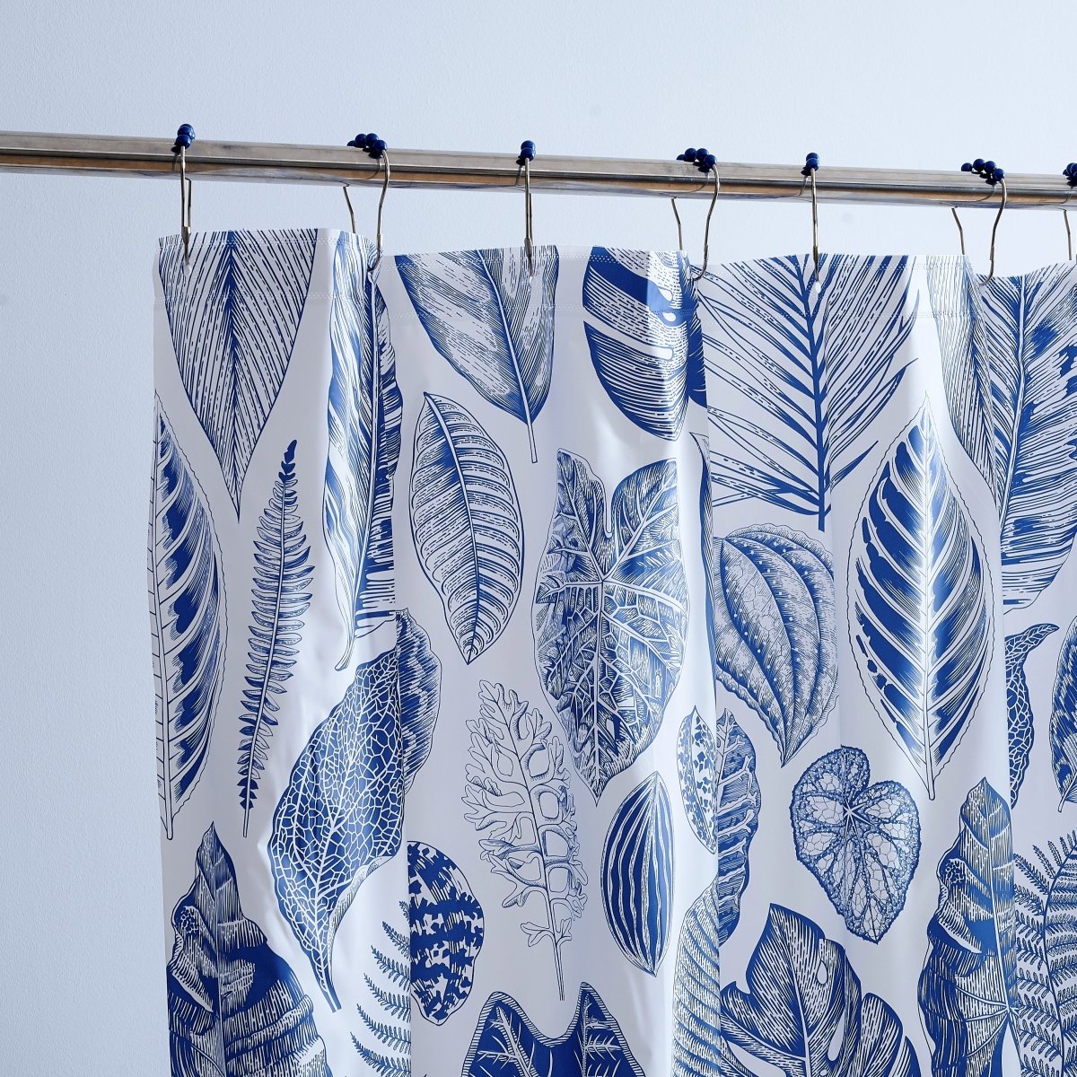 14pc Hooks with Hamper Polyester Shower Curtain Set - Spirit Linen | Royal