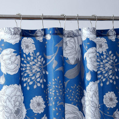14pc Hooks with Noodle Rug Polyester Shower Curtain Set - Spirit Linen