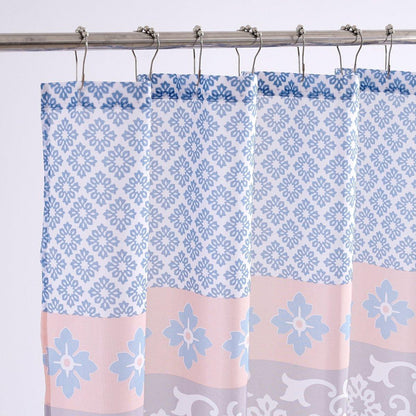 14pc Hooks with Noodle Rug Polyester Shower Curtain Set - Spirit Linen