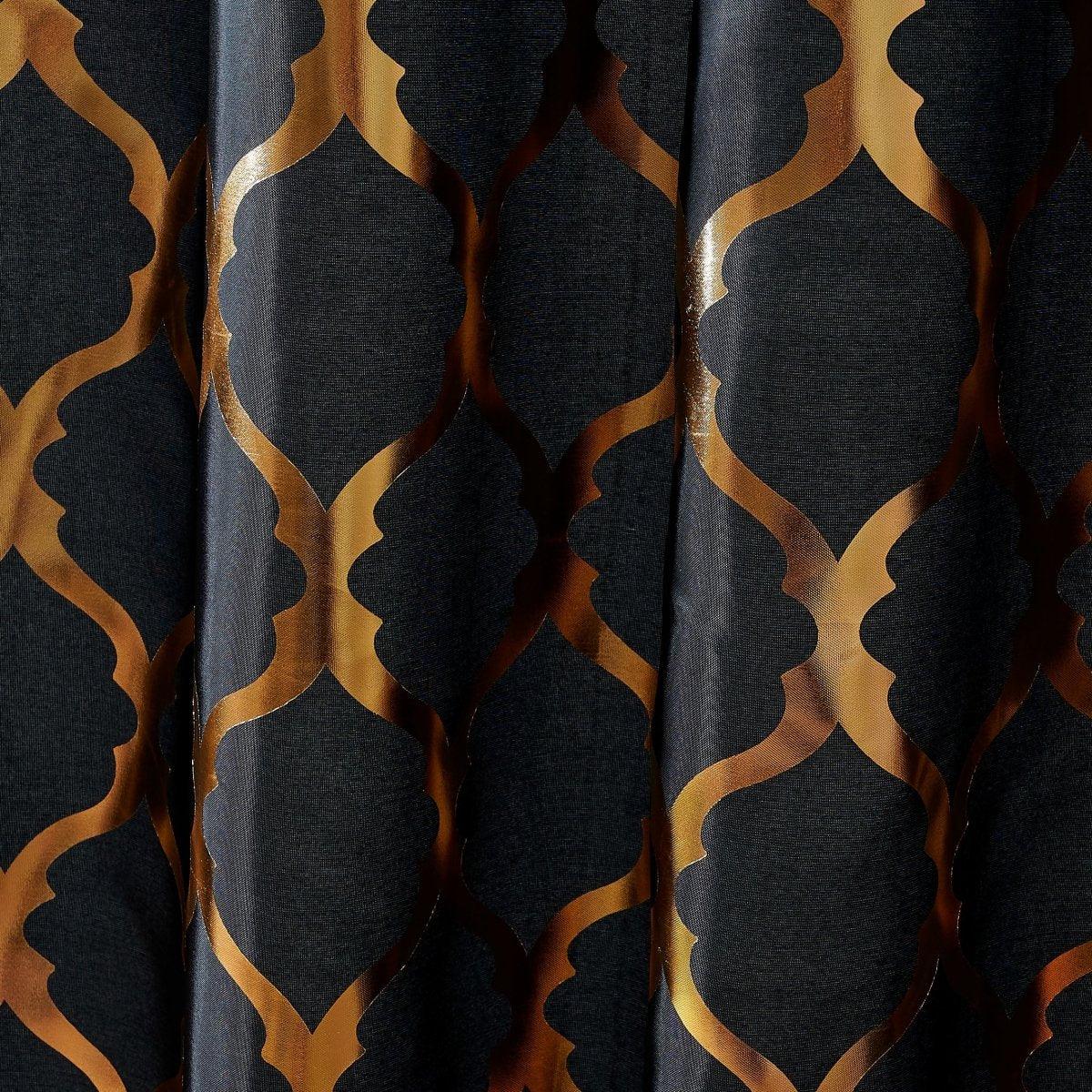 14pc Hooks with Rug Polyester Shower Curtain Set - Spirit Linen | Black