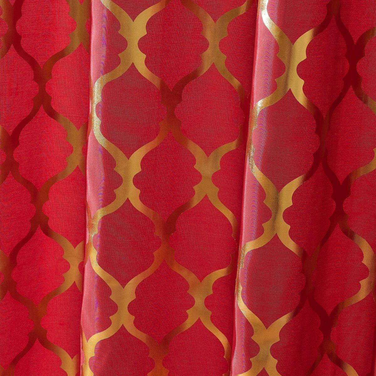 14pc Hooks with Rug Polyester Shower Curtain Set - Spirit Linen | Burgundy