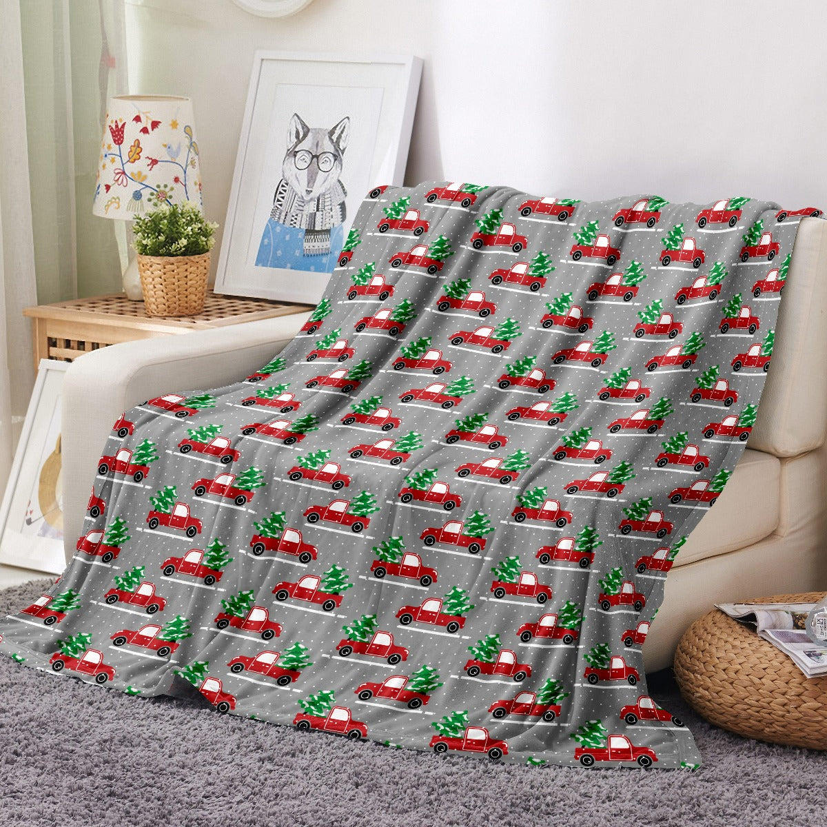 Ultra Soft Oversized Plush Holiday Throw Blanket - Stylish Home Décor for Bed or Couch