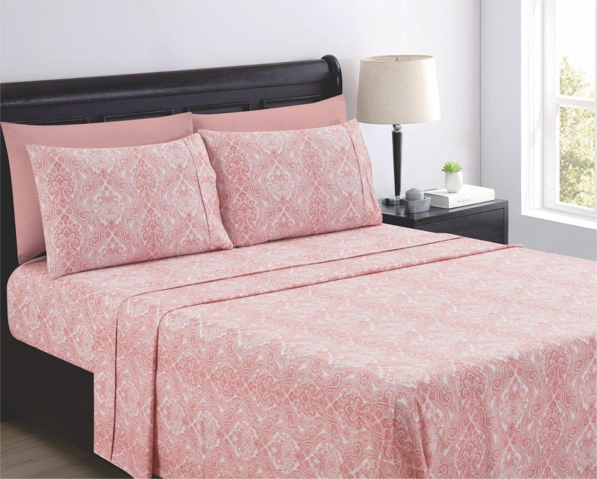 6PC Bed Sheets Set Paisley Sweet Dream Ultra Soft Microfiber - Spirit Linen