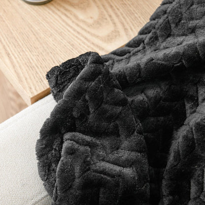 Arrow Jacquard 50 x 70 Plush Throw - Spirit Linen