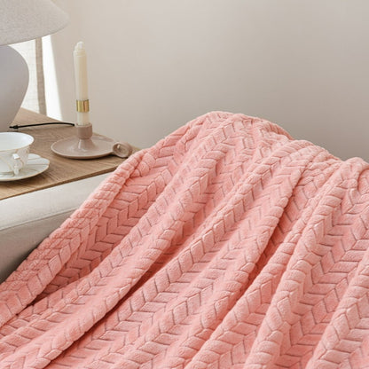 Arrow Jacquard 50 x 70 Plush Throw - Spirit Linen