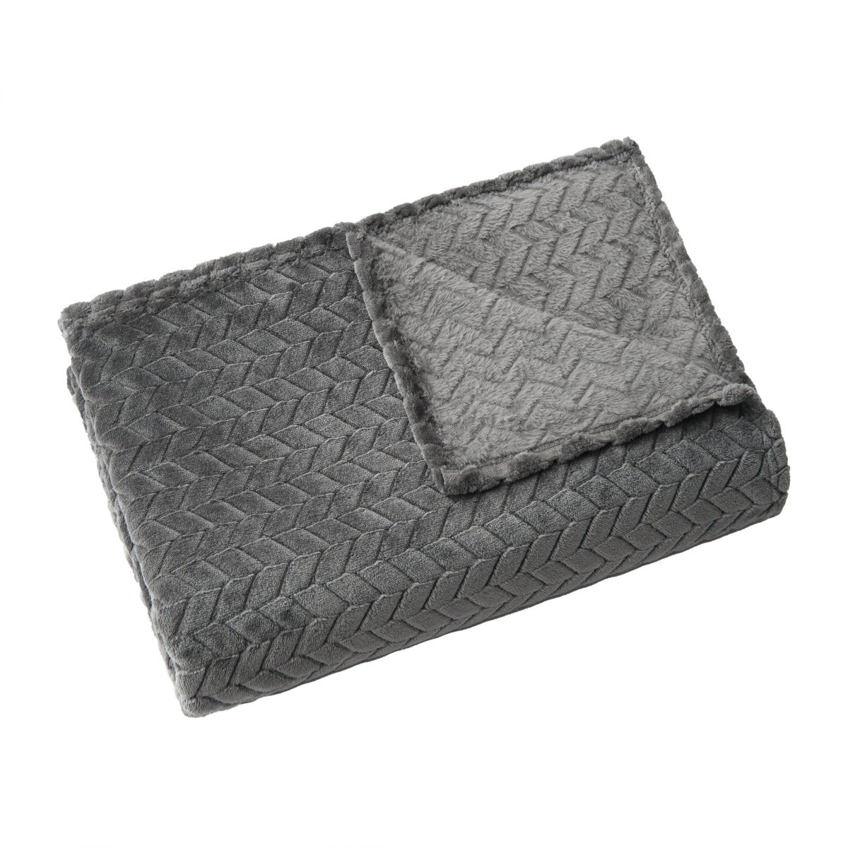 Arrow Jacquard 50 x 70 Plush Throw - Spirit Linen