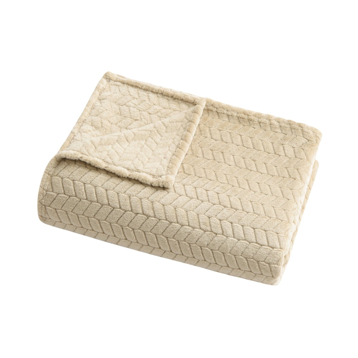 Arrow Jacquard 50 x 70 Plush Throw - Spirit Linen