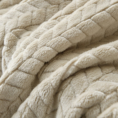 Arrow Jacquard 50 x 70 Plush Throw - Spirit Linen